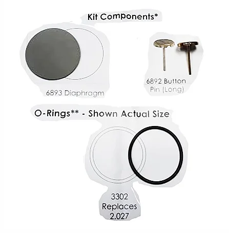 First Stage Regulator Repair Kit DC1, DC2, DC3, DCX Hollis (220.9216)