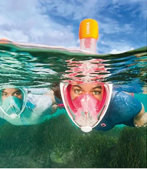 H2ONinja Full Face Snorkeling Mask with Camera Mount