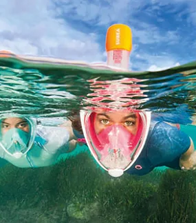 H2ONinja Full Face Snorkeling Mask with Camera Mount